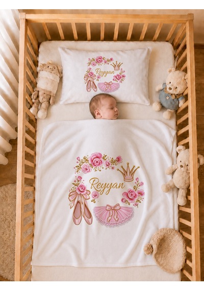 Pia Baby Kız Bebek Hastane Çıkışı 5 Parça Tulum Seti %100 Pamuk İsme Özel Organik Baskılı 2090tybyx Ekru