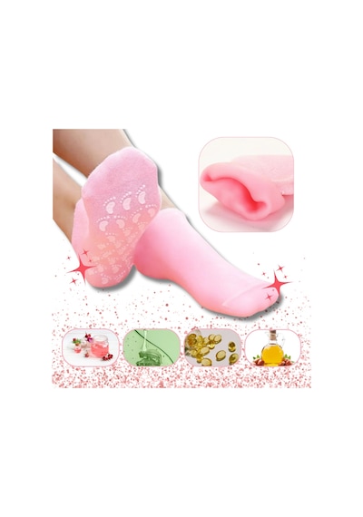 Zvnm Ayak Nemlendirici Jel Spa Çorabı - Yumuşatıcı Jel Kaplama Zcv12