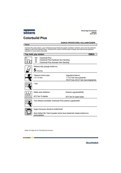 Akzonobel Sikkens Colorbuild Astar Activator Tiner Zımparalı Sistem Sanding Fast Hızlı 1 Litre 0
