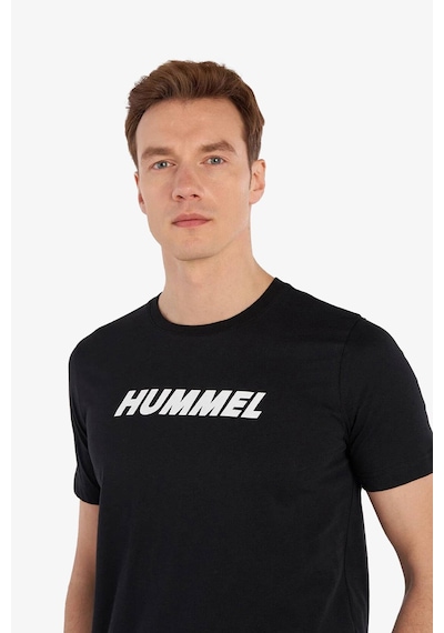 Hummel Hmlelemental Logo Cotton Tee Erkek Siyah T-shirt 911947-2001 Siyah