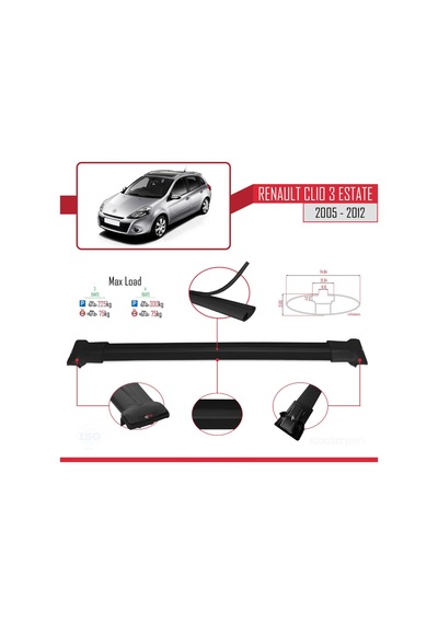 Renault Clio 3 Estate 2005-2012 Arası İle Uyumlu Fly Model Ara At