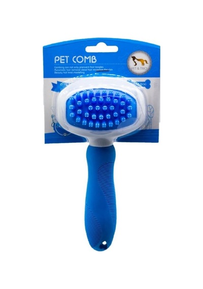 Pet&Two 202420 Silikon Saplı Masaj ve Yıkama Fırçası S Boy