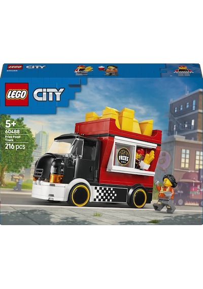 LEGO® City Patates Kızartması Kamyonu 60488 - 5 Yaş ve Üzeri Çocuklar İçin Aksesuar İçeren Yaratıcı Oyuncak Yapım Seti (216 Parça)