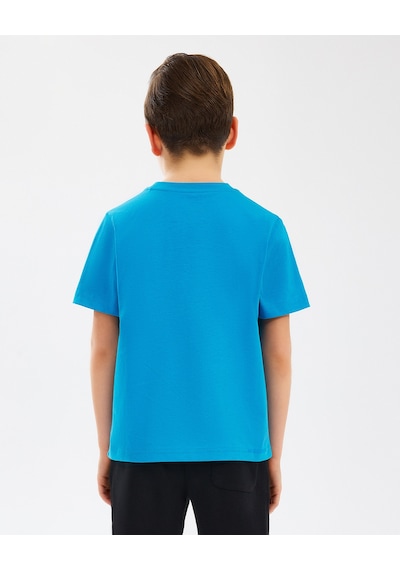 Skechers B Essentials T-shirt Büyük Erkek Çocuk Mavi Tshirt Sk232080-315 Mavi