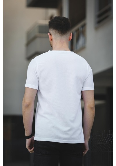 Ivy Otoban Kumaş Fermuarlı V Yaka Erkek Tshirt 001