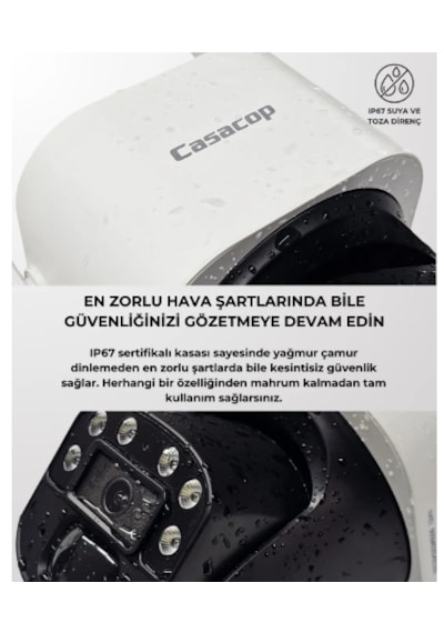 Casacop Q9 4g Sim Kartlı Solar Panelli Kablosuz Güvenlik Kamerası