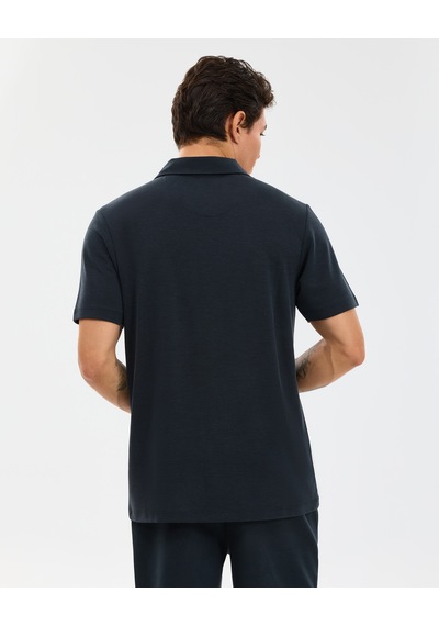 Skechers M Soft Touch Pique Polo Erkek Siyah Polo Yaka Tshirt S2610086-3817
