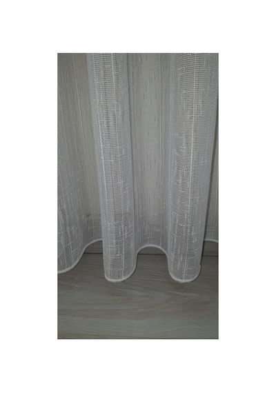 Keten Etekleri Kurşunlu 1-2,5 Normal Pileli 500 X 200 Cm Tül Perde Kırık Beyaz