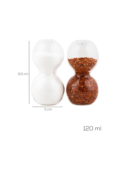 3797 Cam 2li Tuzluk Biberlik Seti - 9,5x5cm Diğer