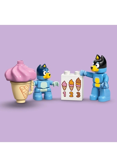 LEGO® DUPLO® Bluey: Bluey ile Dondurma Gezisi 10458 - 2 Yaş ve Üzeri Çocuklar için Araç İçeren Oyuncak Yapım Seti (22 Parça)