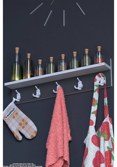 Kedi 15 Kancalı Mutfak Askısı 3'lü Set 76,4x19 Cm - Şık Tasarım, Çok Amaçlı Düzenleyici Ve Yer Tasarrufu Gri Kedi 15 Kancalı Mutfak Askısı 3'lü Set 76,4x19 Cm - Şık Tasarım, Çok Amaçlı Düzenleyici Ve Yer Tasarrufu Gri