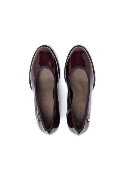 Naplack Nero Topuklu/ Stiletto Kadın 4l5863ds Donna Serena 5863ds Slıde Naplack Bordeaux Naplack Nero