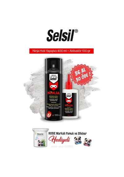 Selsil 36 Al 30 Öde Ninja Hızlı Yapıştırıcı Set Ve Rosie Pamuk 290 ML