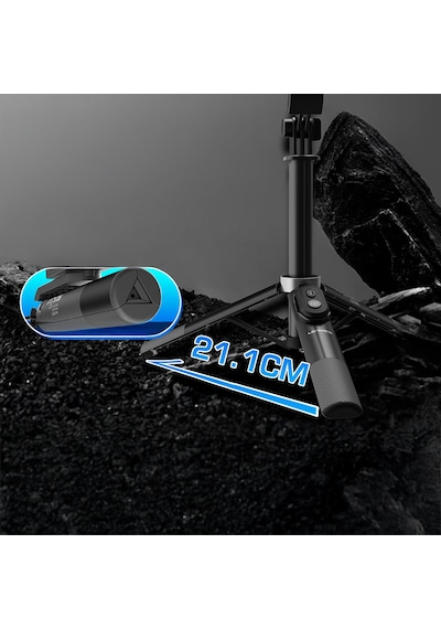 Lenyes Lph122 Bluetooth Kumandalı Mini Tripod Ve Selfie Çubuğu Siyah