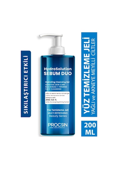 Procsin Hydrosolution Akne Yağ Yüz Temizleme Jeli 200 ML