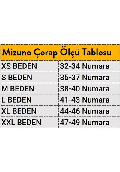 Mizuno Act Train Mid 2p Çorap Siyah Çok Renkli