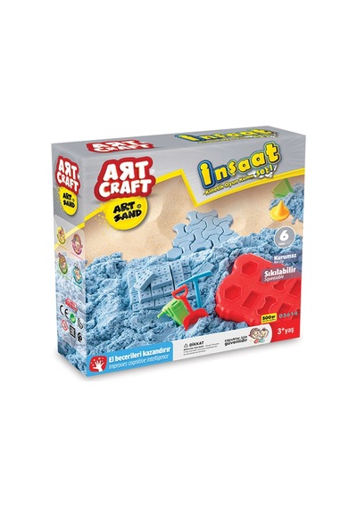 Art Sand İnşaat Seti 500 Gr. - Oyun Kumu Seti - Kinetik Kum Seti - Natural Kum - Doğal Kum Çok Renkli