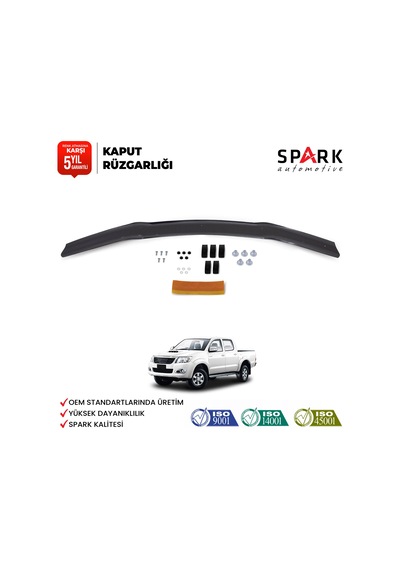 Toyota Hilux 2012-2015 Yıl Aralığı Uyumlu Kaput Rüzgarlığı 3mm
