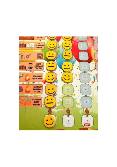 Tox Toys Sorumluluk Çizelgem Keçe Cırtlı Duvar Panosu, Eğitici Oyuncak Genel