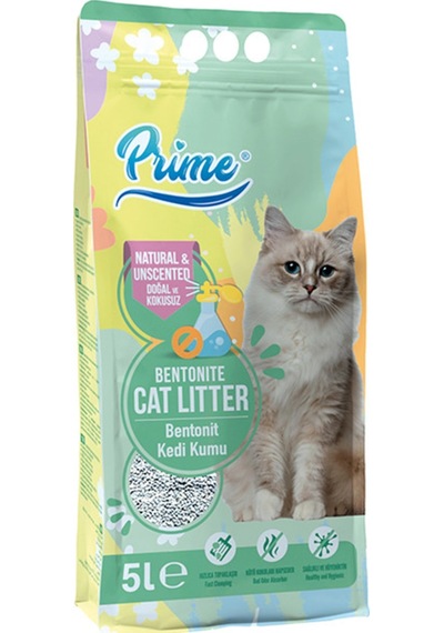 Prime Kokusuz İnce Topaklaşan Bentonit Kedi Kumu 5 L