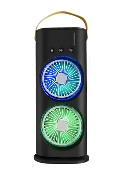 Çift Başlıklı Tnabilir Fan Rgb Işıklı Sprey Nemlendiricili Masaüstü Csmtex - 49 Serinletici Fan