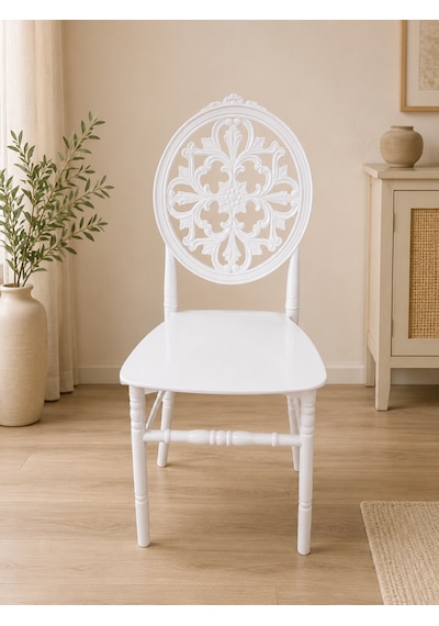 Royal Vintage 4'lü Beyaz Plastik Sandalye