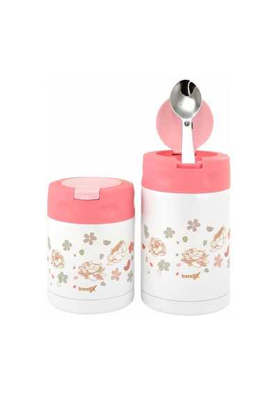 Çelik İçli Termos 350 Ml Pembe Çelik Kaşık İle Tx-6129 Çok Renkli