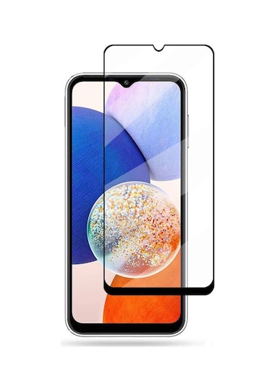 Forzacase Samsung Galaxy A14 5g Uyumlu Çerçeveli Tam Kaplayan Temperli Ekran Koruyucu - Fc003 Şeffaf