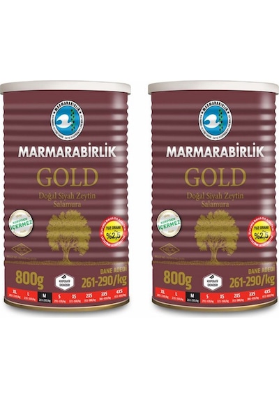 Marmarabirlik Gold Teneke Zeytin 800 Gr X 2 Adet
