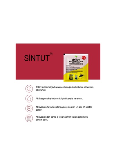 12 Adet Sintut Karasinek Tuzağı İçin Çekici Yem 300 Gr.