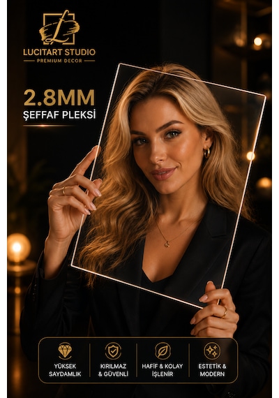 Şeffaf Pleksi Levha 2.8mm - 3mm Cam Görünümlü Kırılmaz Akrilik Pleksiglass Mika Tüm Ebatlar Kare Pleksi, Yuvarlak Pleksi, Dikdörtgen Pleksi