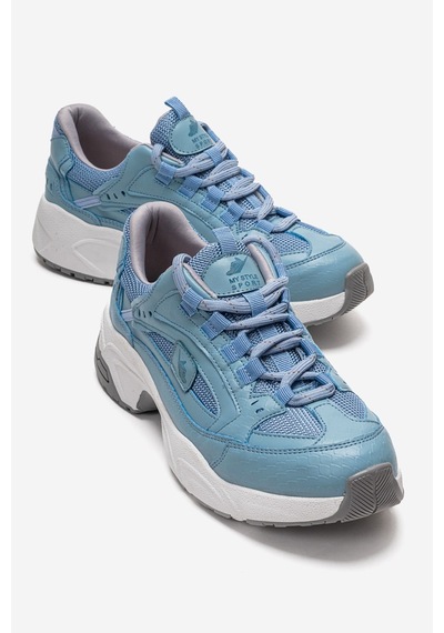 Luvishoes Letty Mavi Baskı Fileli Kadın Spor Ayakkabı Mavi