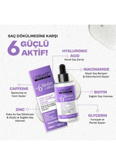 50 Ml Hızlı Uzama İçin Biotin Ve Kafein Bakım Serumu
