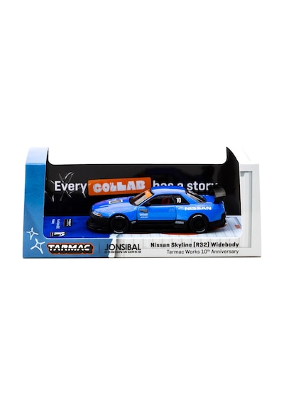 Tarmac Works 1/64 Nissan Skyline R32 Widebody Tarmac Works 10th Anniversary - Designed By Jon Siba Çok Renkli