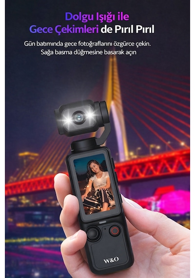 Yüksek Çözünürlüklü 66mp Dijital Kamera 2.5k Video Çekimi, 16x Zoom Ve Webcam Özelikli Taşınabilir