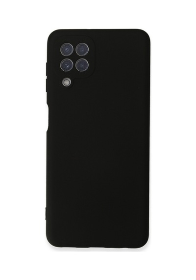 Samsung Uyumlu Galaxy A22 Uyumlu Kılıf Nano İçi Kadife Silikon - Siyah