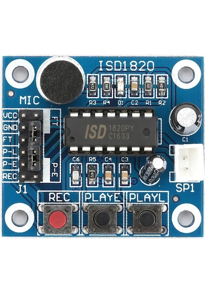 Robizstore-Isd1820 Ses Kayıt Modülü Ses Çalma Modülü 8Ohm 0.5W Hoparlör