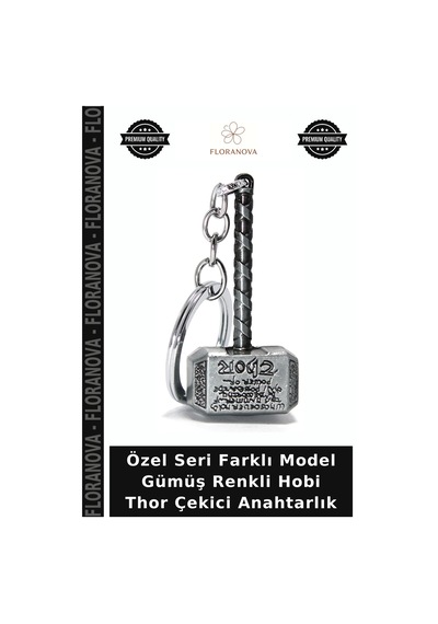 Özel Seri Farklı Model Gümüş Renkli Hobi Thor Çekici Anahtarlık