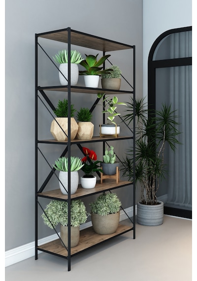Stone Saksılık Çiçeklik Saksı Rafı Çiçek Standı Çok Amaçlı Dekoratif Raf 150 Cm Atlantik Çam