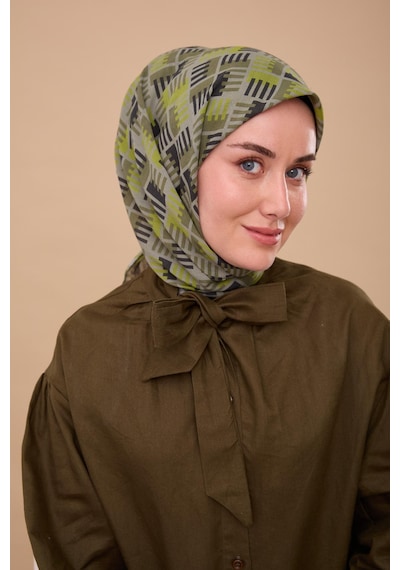 Silk Home Yaz Esintisi Eşarp 150001-07 Yeşil, Antrasit, Fıstık Yeşili