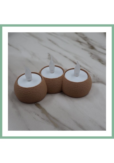 Bşkvirgo Modern Tealight Mumluk Led Mum Tutucu Dekoratif Işıklı Mumluk Bsk2026 Çok Renkli