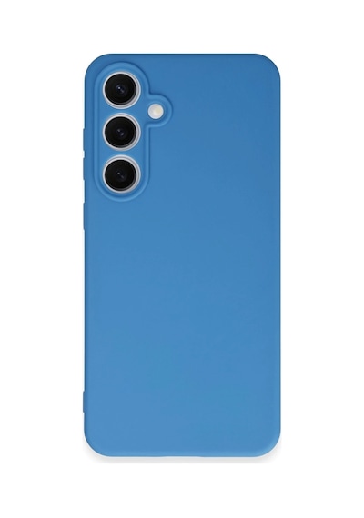 Newface - 650 - Samsung Galaxy S24 Fe Kılıf Nano İçi Kadife Silikon - Edntrend - - Mavi