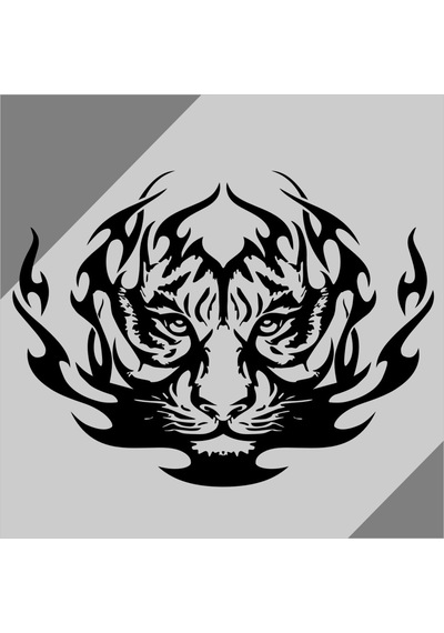 Tribal Aslan Kafası Ön Kaput Araba Sticker
