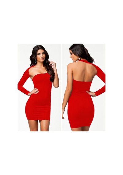 Asimetrik Mini Elbise - Mydr-865782 Çok Renkli