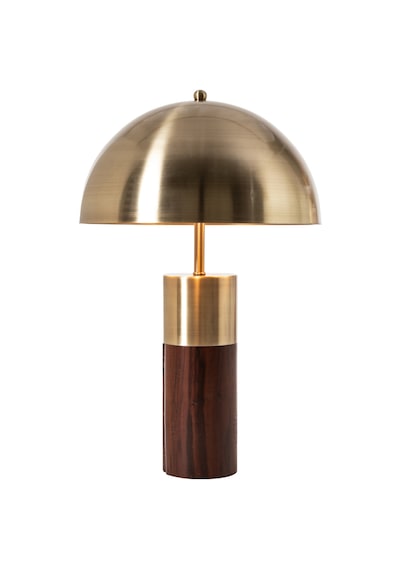 Mudo Home Walnut Abajur Altın