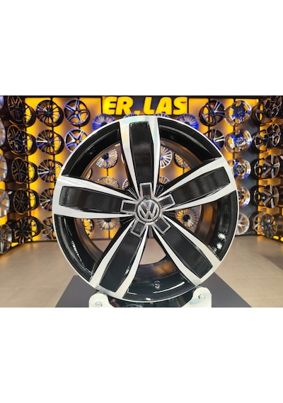 4 Adet Volkswagen  7 17 5 112 Et40 57.1 Black Mack Jant Revize Edilmiş Takım