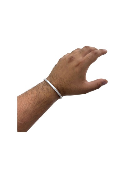 Oya Silver Çift Toplu Ayarlanabilir Gümüş Grek Desen Bilezik Blk-p9l-2xhu