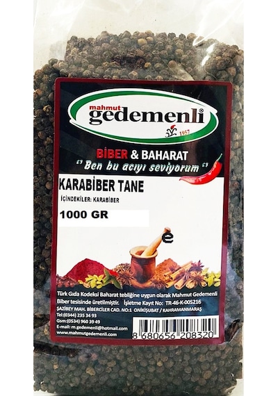 Gedemenli Karabiber Tane 1 KG