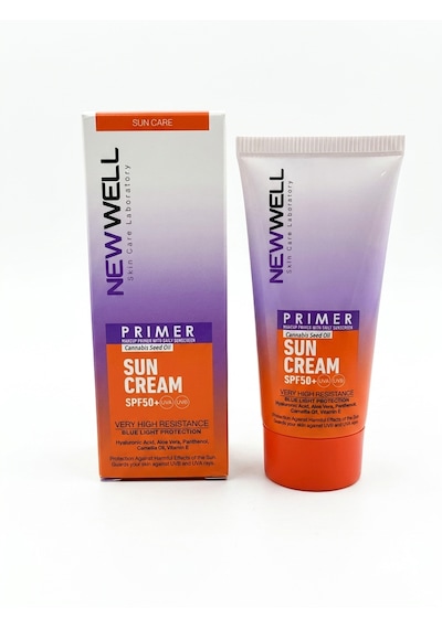 New Well Primer Sun Cream Spf50+ 50 Ml Makyaj Bazlı Güneş Kremi Uva Uvb & Mavi Işık Koruması