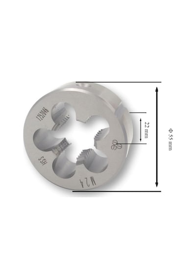 Mte M24 X 3 Pafta Normal Vidalı Hss Dın 223/b